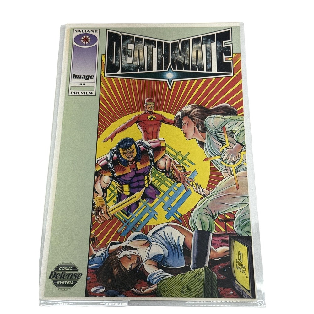 Vintage 1993 Valiant Image Deathmate Preview Comic Book Youngblood Bloodshot Tan